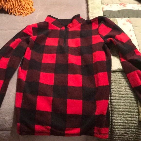 jumping beans Other - Boys’ Light-Weight Fleece Buffalo Plaid Jacket